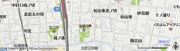愛知県一宮市木曽川町黒田（勘治西）周辺の地図