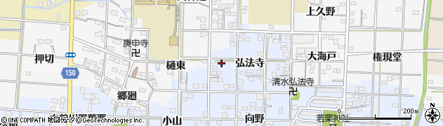 愛知県一宮市大毛弘法寺43周辺の地図