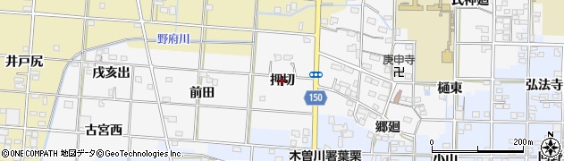 愛知県一宮市杉山（押切）周辺の地図