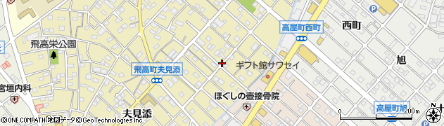 愛知県江南市飛高町（中町）周辺の地図