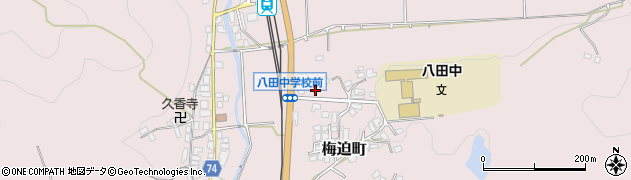 京都府綾部市梅迫町（八幡田）周辺の地図