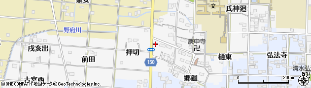 愛知県一宮市杉山郷廻周辺の地図