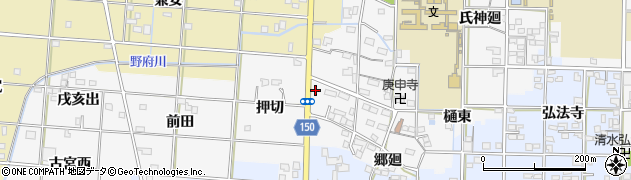 愛知県一宮市杉山（郷廻）周辺の地図
