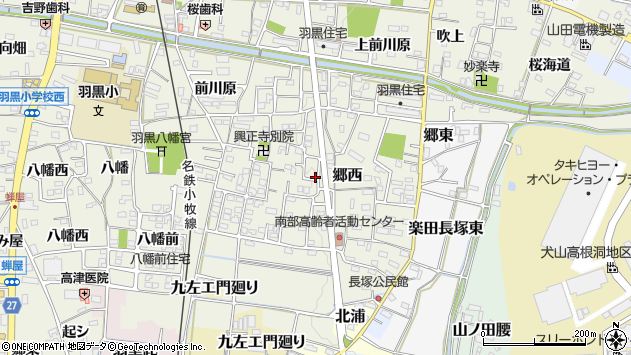 〒484-0817 愛知県犬山市郷西の地図