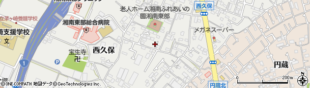 神奈川県茅ヶ崎市西久保728周辺の地図