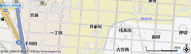 愛知県一宮市光明寺（井戸尻）周辺の地図