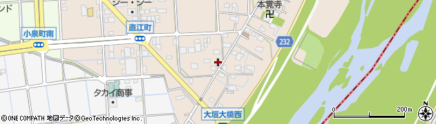 岐阜県大垣市直江町349周辺の地図