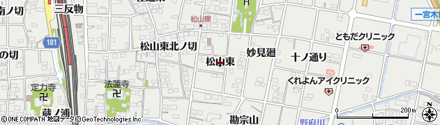 愛知県一宮市木曽川町黒田（松山東）周辺の地図