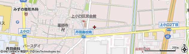 愛知県大口町（丹羽郡）上小口周辺の地図