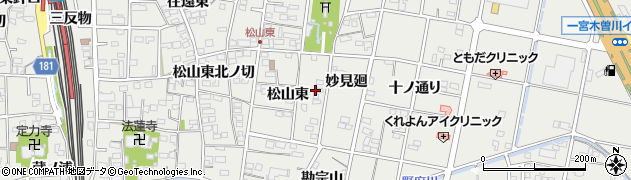 愛知県一宮市木曽川町黒田妙見西周辺の地図