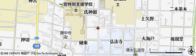 愛知県一宮市杉山（氏神前）周辺の地図