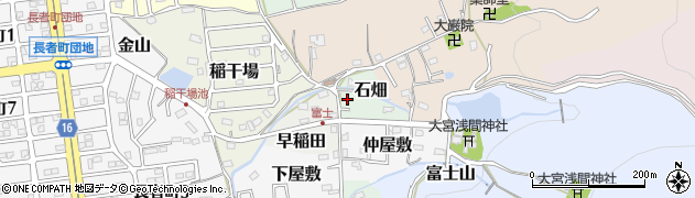 愛知県犬山市石畑周辺の地図