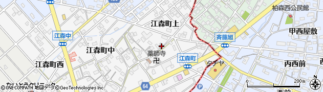 愛知県江南市江森町上周辺の地図