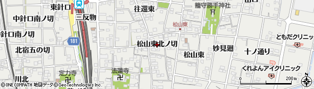 愛知県一宮市木曽川町黒田（松山東北ノ切）周辺の地図