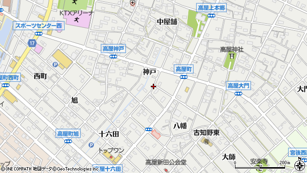 〒483-8062 愛知県江南市高屋町神戸の地図