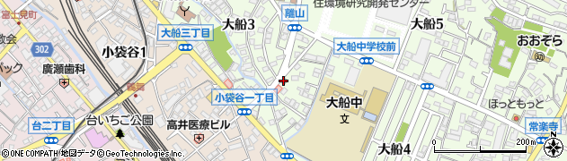 鎌倉大船三郵便局 ＡＴＭ周辺の地図