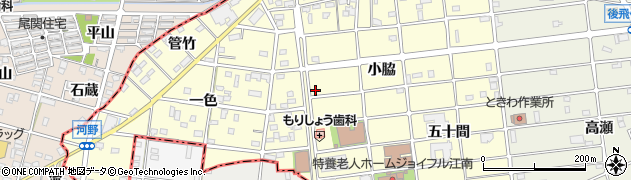 愛知県江南市河野町周辺の地図