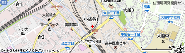 京急交通株式会社　配車センター　大船周辺の地図