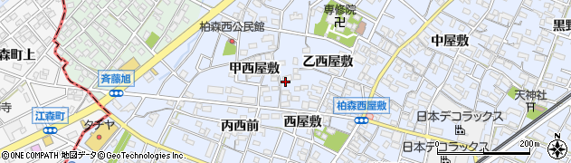 愛知県扶桑町（丹羽郡）柏森（乙西屋敷甲）周辺の地図