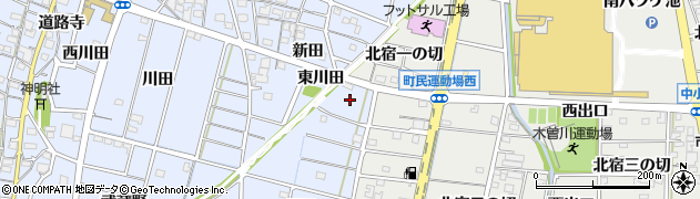 愛知県一宮市木曽川町里小牧（井堀東）周辺の地図
