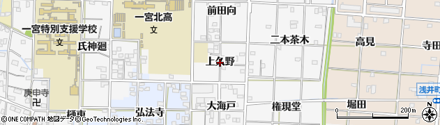 愛知県一宮市笹野（上久野）周辺の地図