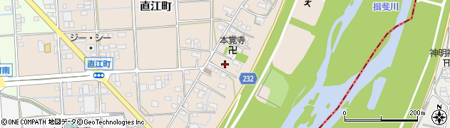 岐阜県大垣市直江町496周辺の地図