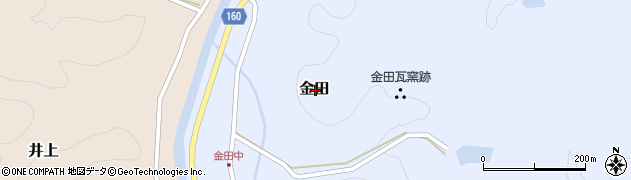 鳥取県西伯郡南部町金田周辺の地図