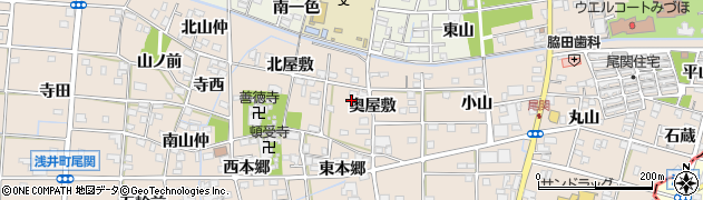 愛知県一宮市浅井町尾関奥屋敷31周辺の地図