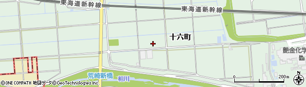 岐阜県大垣市十六町周辺の地図
