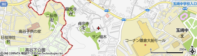 神奈川県鎌倉市植木647周辺の地図