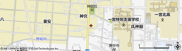 愛知県一宮市光明寺神宮74周辺の地図