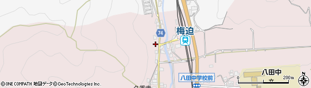 京都府綾部市梅迫町（鐘鋳場）周辺の地図