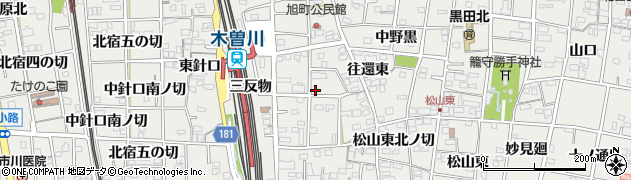 愛知県一宮市木曽川町黒田（往還西南ノ切）周辺の地図