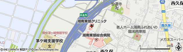 神奈川県茅ヶ崎市西久保117周辺の地図
