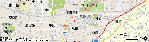愛知県一宮市浅井町尾関船周辺の地図