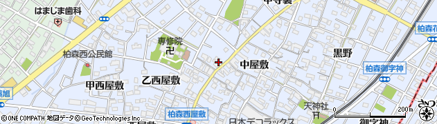 愛知県扶桑町（丹羽郡）柏森（乙寺裏）周辺の地図