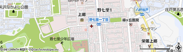 神奈川県横浜市栄区野七里周辺の地図