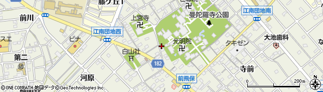 愛知県江南市前飛保町寺町198周辺の地図