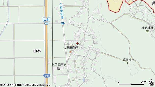 〒292-0401 千葉県君津市山本の地図