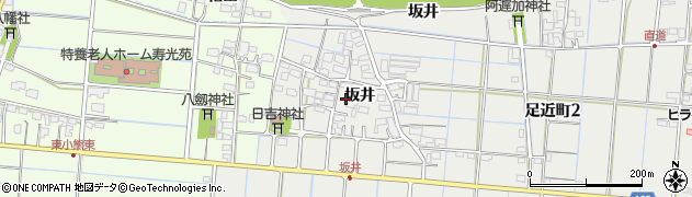 岐阜県羽島市足近町坂井周辺の地図