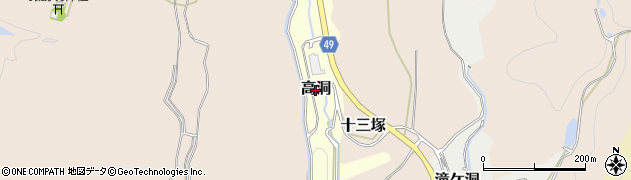 愛知県犬山市高洞周辺の地図