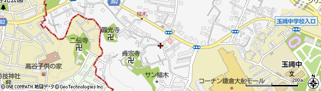 神奈川県鎌倉市植木642周辺の地図