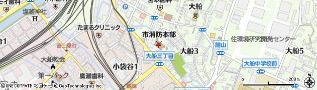 鎌倉市消防本部　予防課周辺の地図