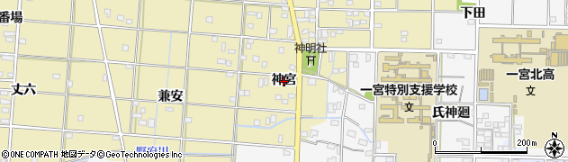 愛知県一宮市光明寺（神宮）周辺の地図