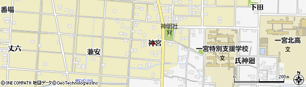 愛知県一宮市光明寺神宮46周辺の地図