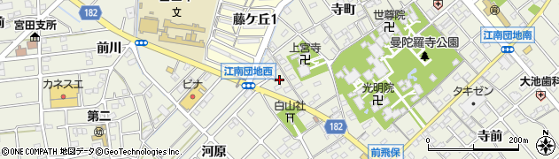 愛知県江南市前飛保町寺町14周辺の地図