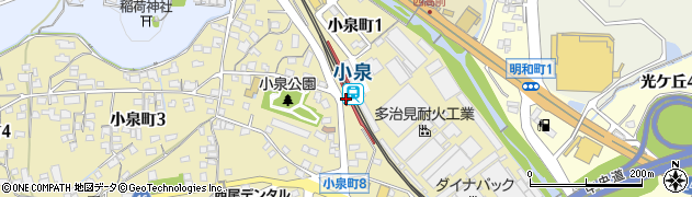 岐阜県多治見市周辺の地図