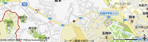 神奈川県鎌倉市植木261周辺の地図