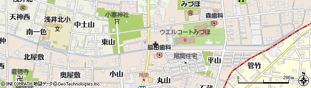 愛知県一宮市浅井町尾関同者157周辺の地図