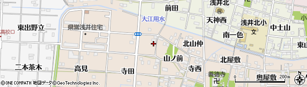 愛知県一宮市浅井町尾関西ノ山36周辺の地図